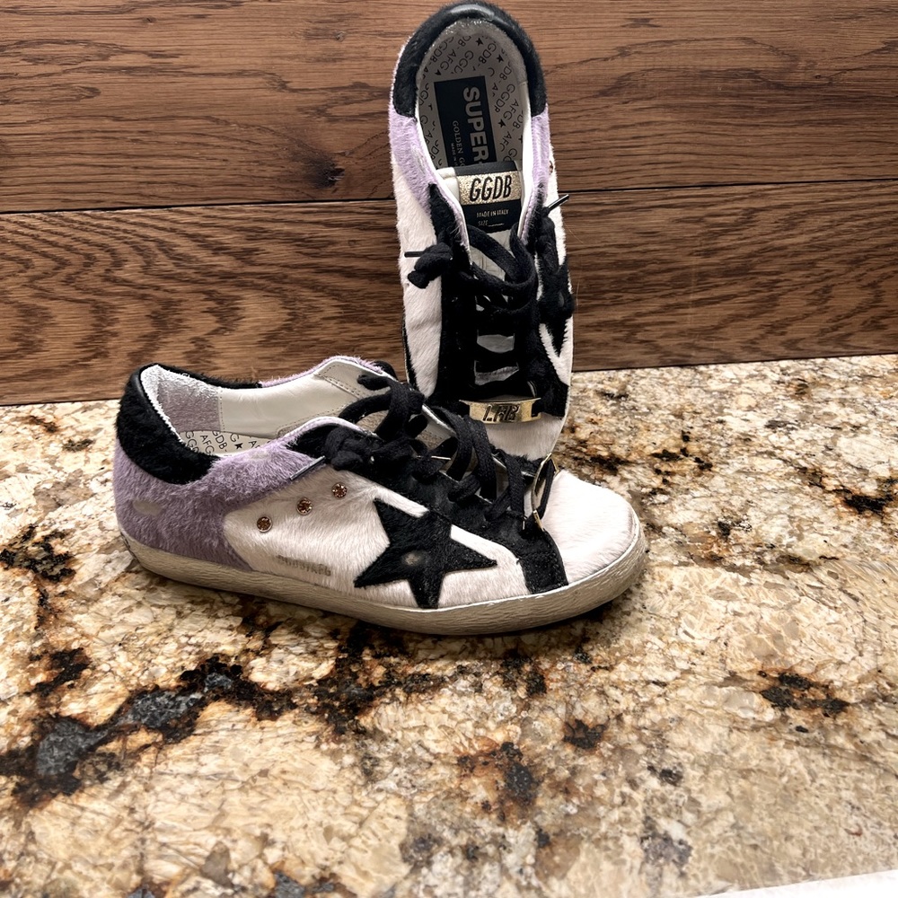 Size 38 GG All Super Star Pony Skin Sneakers